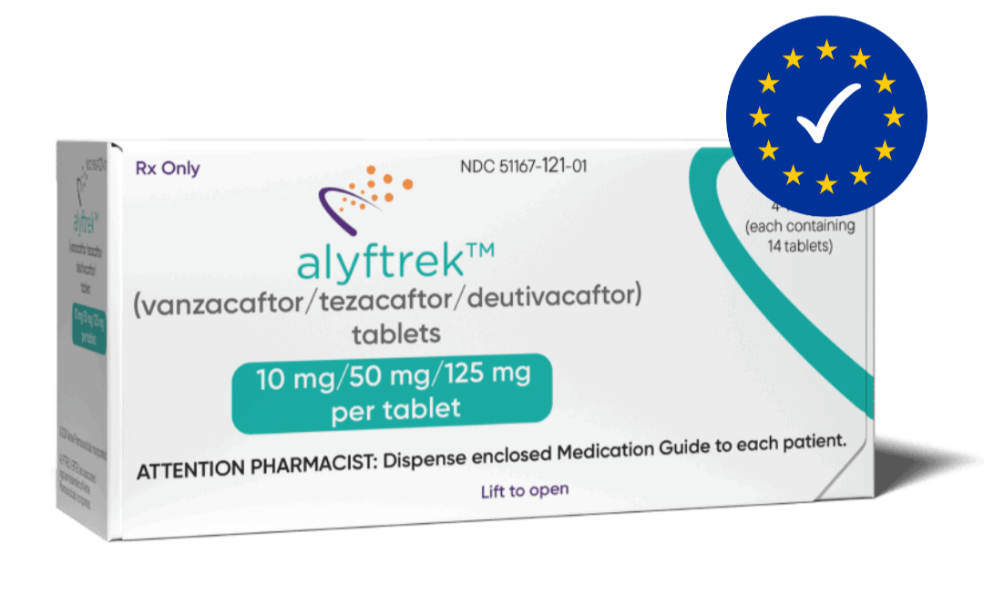 Alyftrek, ny behandling for cystisk fibrose godkjent i EU.